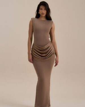 Black long sleeve off-shoulder maxi dress limited edition